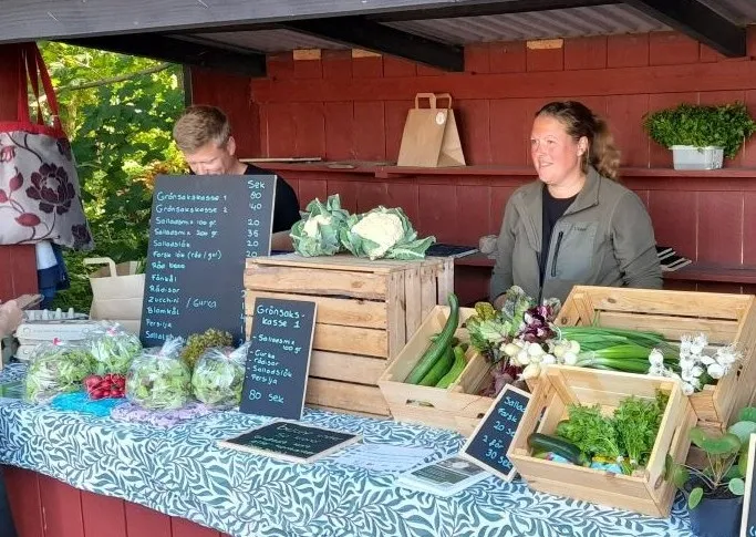 Kiosk med grönsaker